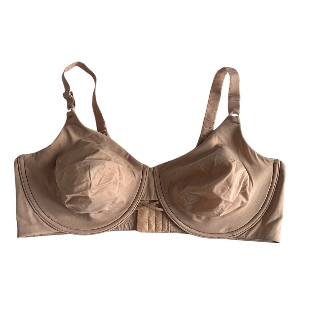 Vanity‎ Fair Women's Size 42D Bra Beige Tan Unlined Underwire Hook & Eye
